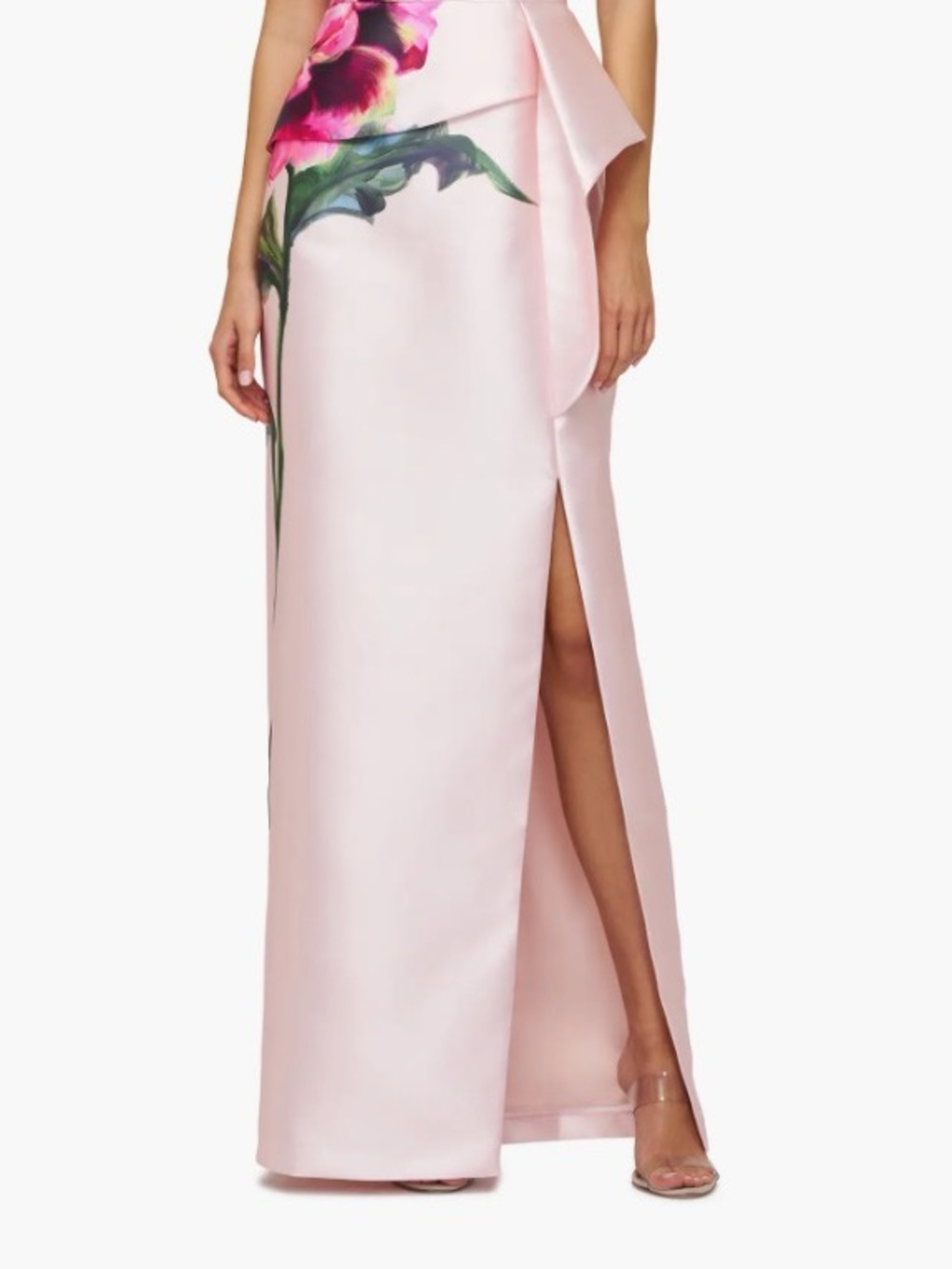 Kay Unger Pink Floral Formal Gown Maxi Dress Size 14 NWT